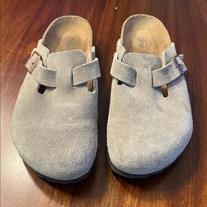 Birkenstock Boston Clog Taupe 6.5 (size 36)